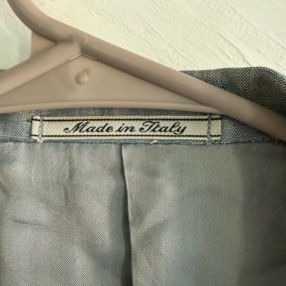 Ermenegildo Zegna pure linen blazer light blue. Runway item then dry cleaned - Picture 6 of 9